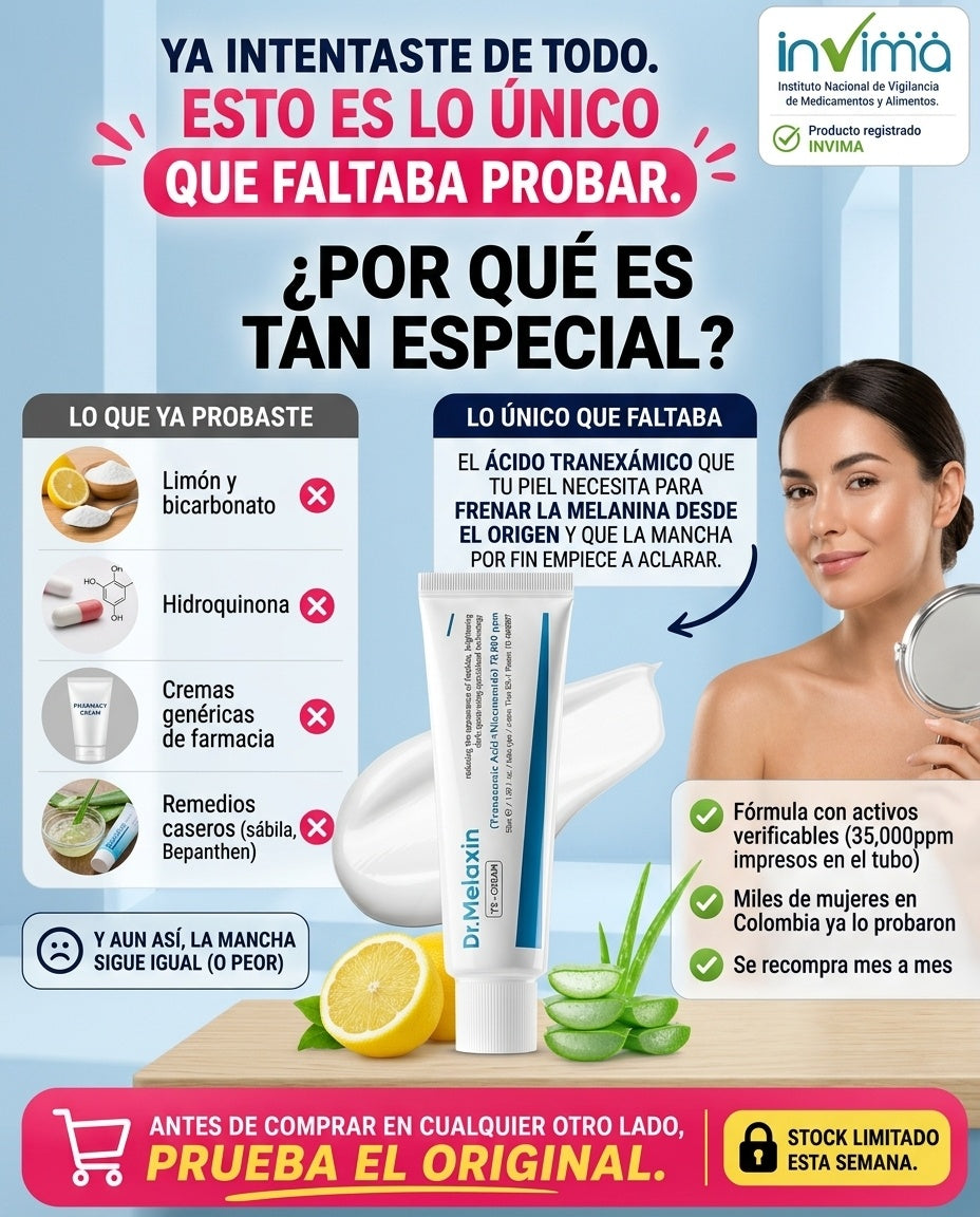 Dr Melaxin: Crema Antimanchas que Elimina el Melasma de Raíz
