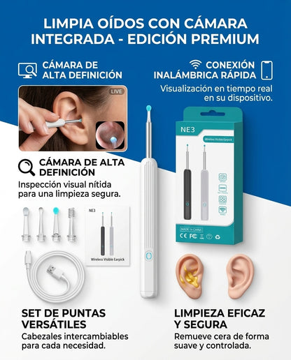 Limpiador de Oídos Inteligente Con Tecnología Avanzada y Cámara